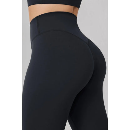 Hugcurve No Front Seam High Waisted Workout Leggings for Women Buttery Soft Yoga Pants Gym Athletic Tights - 25''/28''