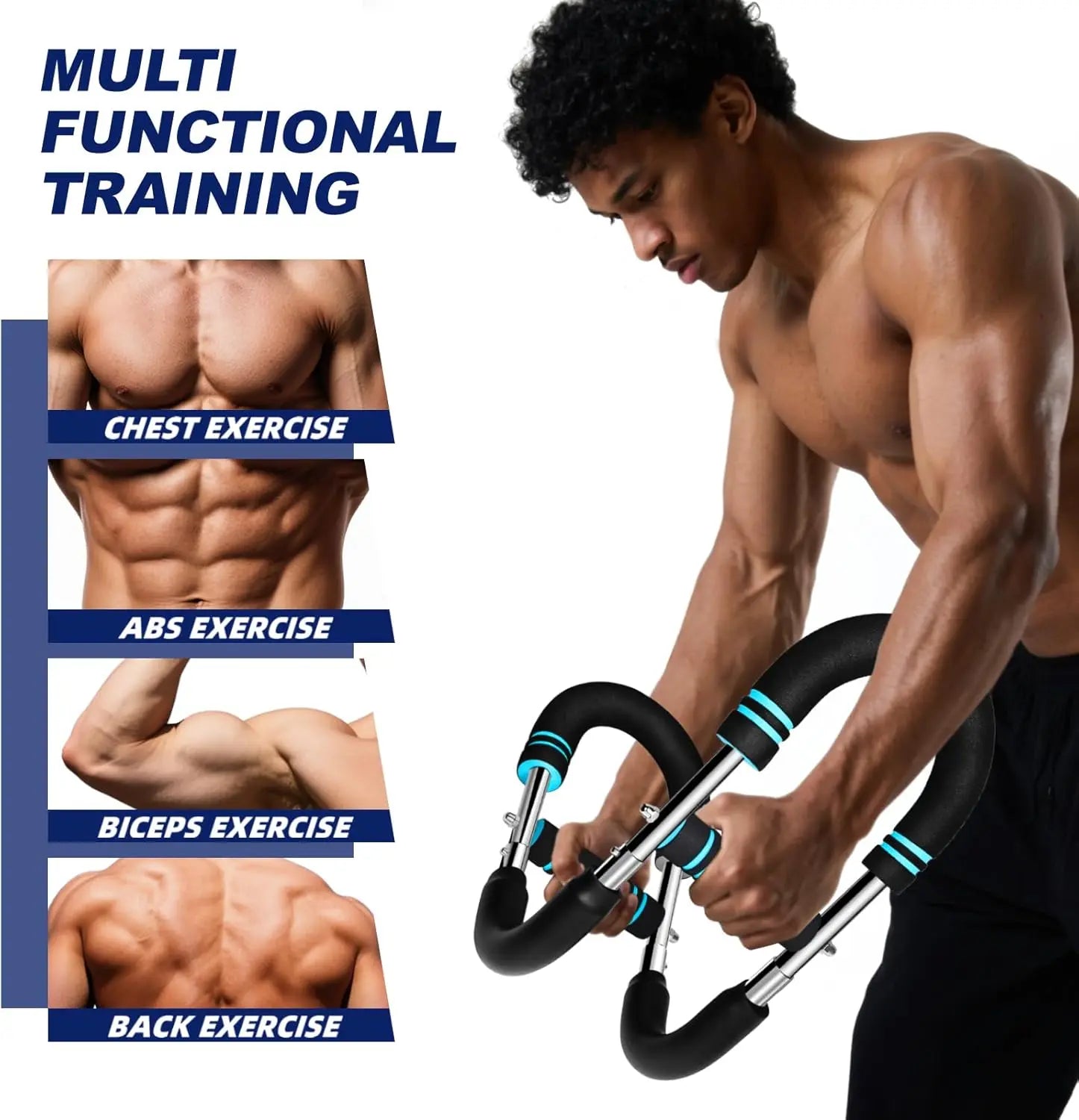 Adjustable Power Twister Arm Trainer for Chest & Arm Workout, Portable Upper Body Strength Bar for Men Home Gym Fitness Summervibes