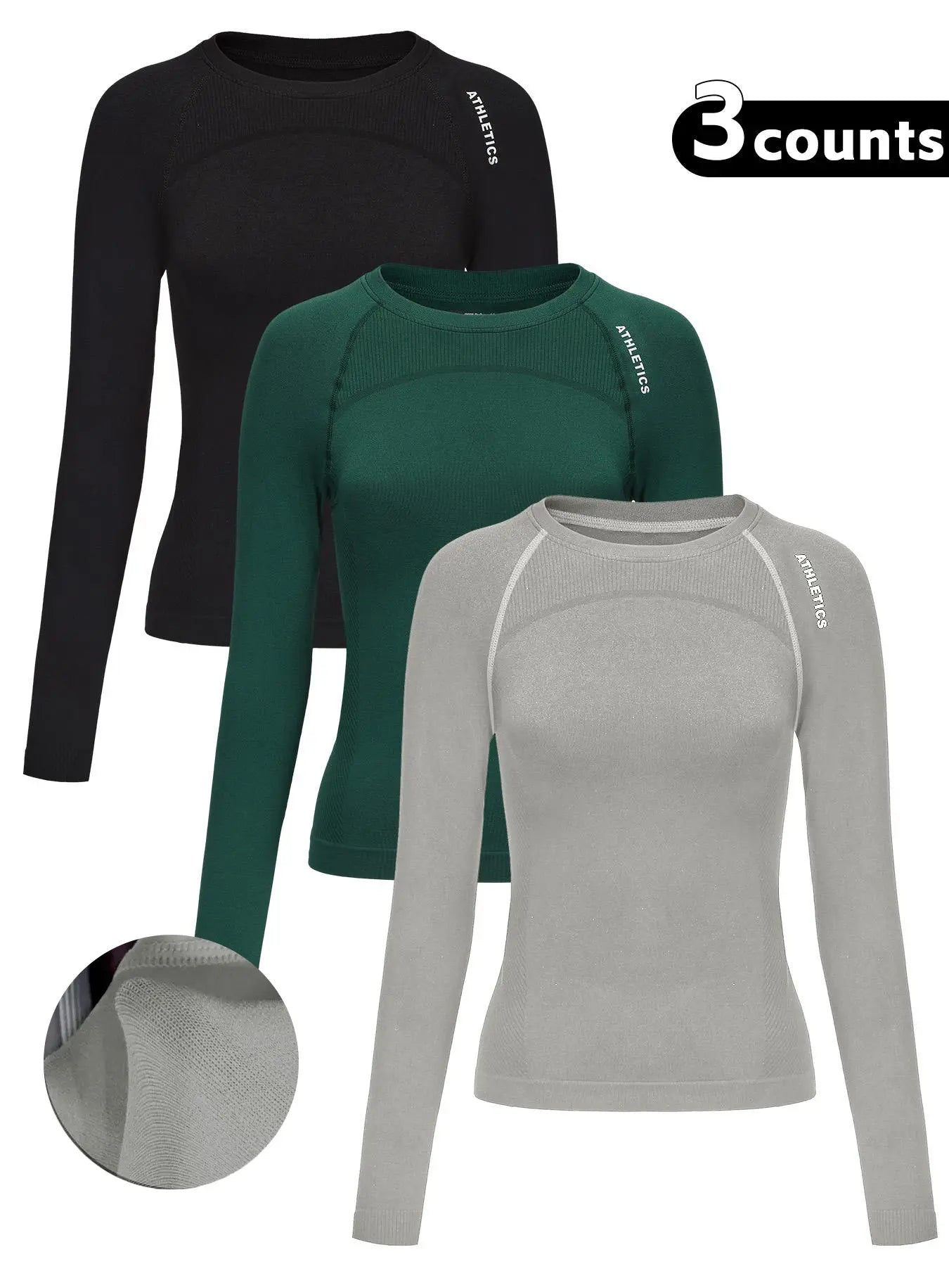 Women'S Letter Print Baselayer Top, Long Sleeve round Neck Compression Top for Yoga Gym Workout, Ladies Sportswear for Fall & Winter, Athletic Compression Shirt, Fitness Clothes Tops, Athletic Fashion Activewear, Workout Apparel