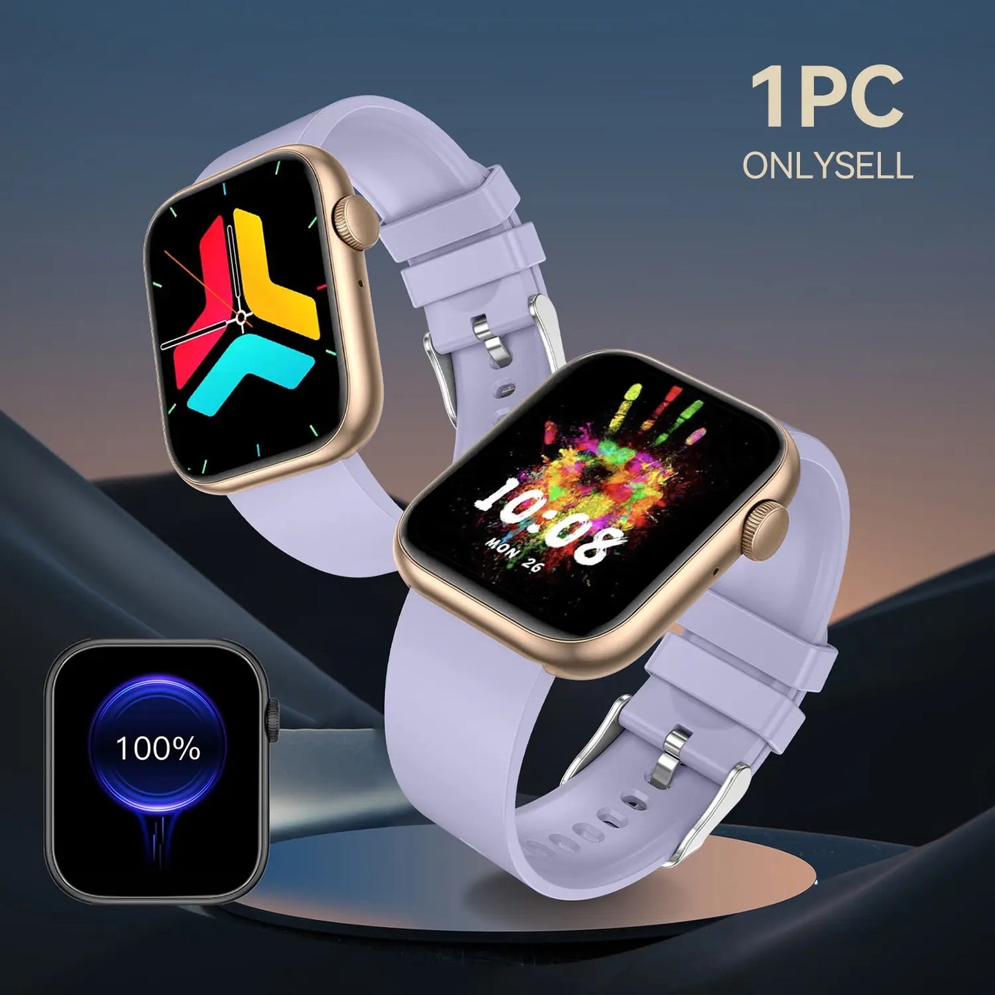 Smart Fitness Tracker Smartwatch with Bluetooth Call Function - Activity Watch for iPhone & Android, Touchscreen Health Wearable
