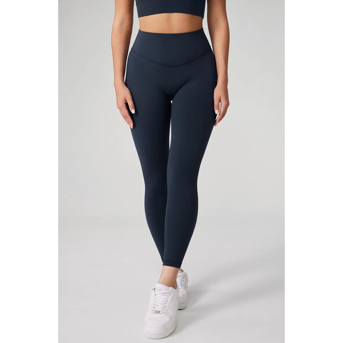 Hugcurve No Front Seam High Waisted Workout Leggings for Women Buttery Soft Yoga Pants Gym Athletic Tights - 25''/28''