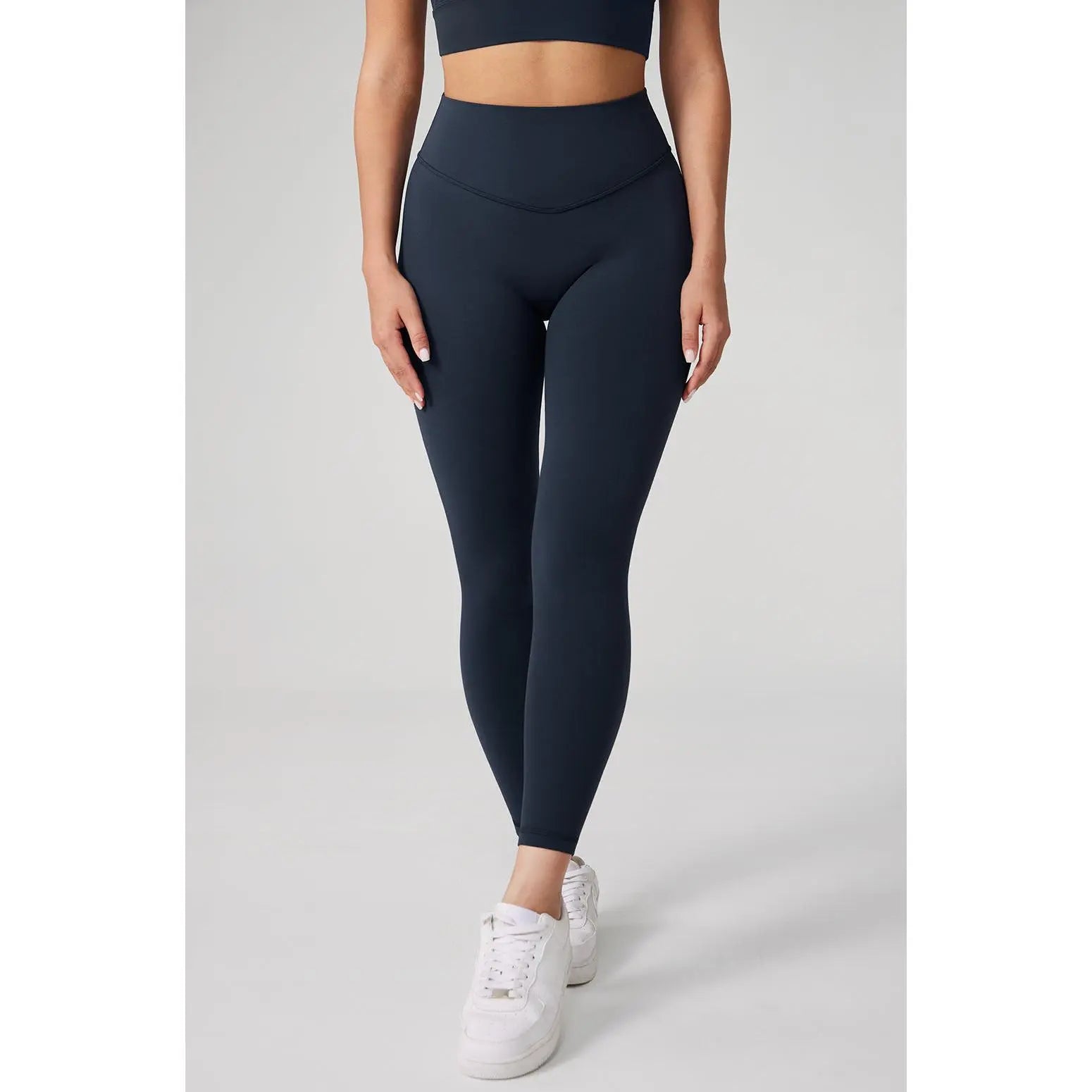 Hugcurve No Front Seam High Waisted Workout Leggings for Women Buttery Soft Yoga Pants Gym Athletic Tights - 25''/28''