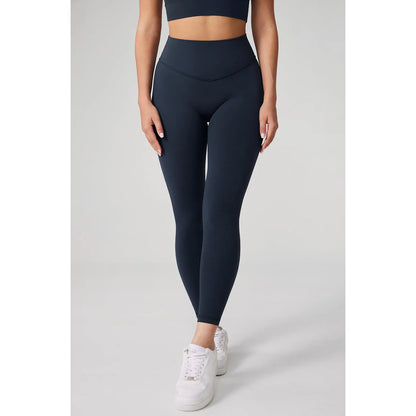 Hugcurve No Front Seam High Waisted Workout Leggings for Women Buttery Soft Yoga Pants Gym Athletic Tights - 25''/28''