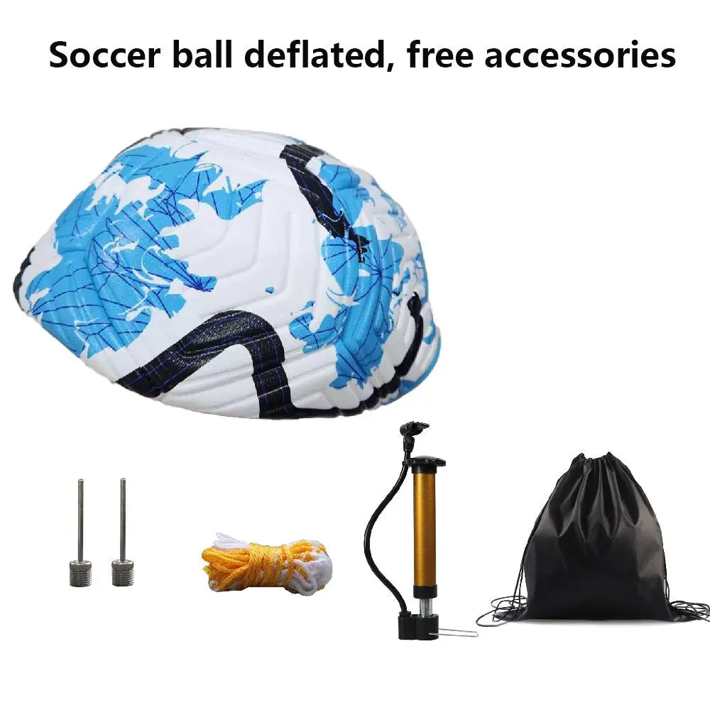 Size 5 Soccer Ball, 1/3 Counts PU Football, Football Equipment for Training & Entertainment, Football Accessories, Birthday Gifts for Boys, Men, Includes Bag, Net Bag, Pump, Needles