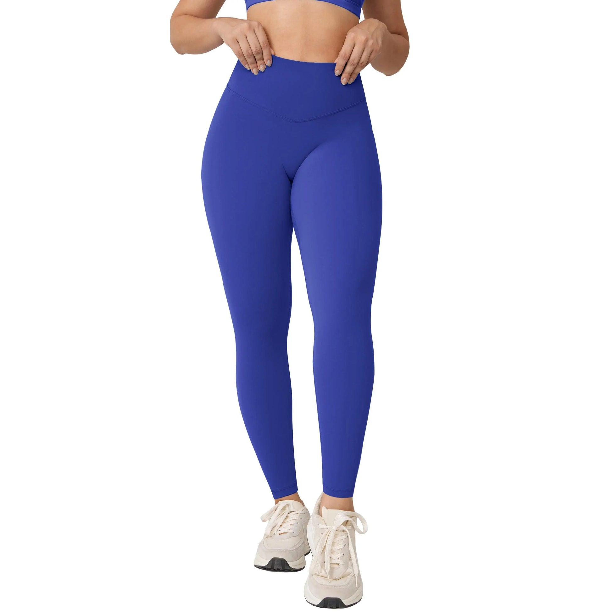 Hugcurve No Front Seam High Waisted Workout Leggings for Women Buttery Soft Yoga Pants Gym Athletic Tights - 25''/28''