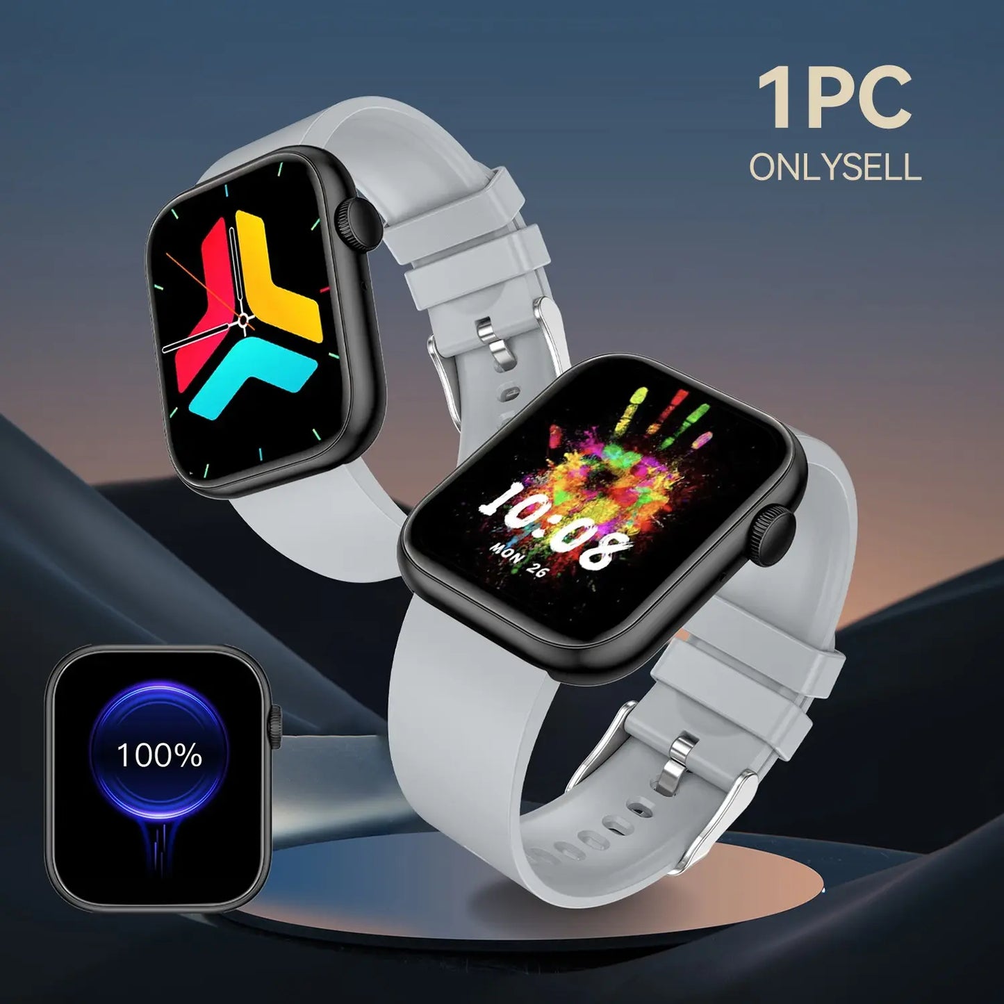 Smart Fitness Tracker Smartwatch with Bluetooth Call Function - Activity Watch for iPhone & Android, Touchscreen Health Wearable