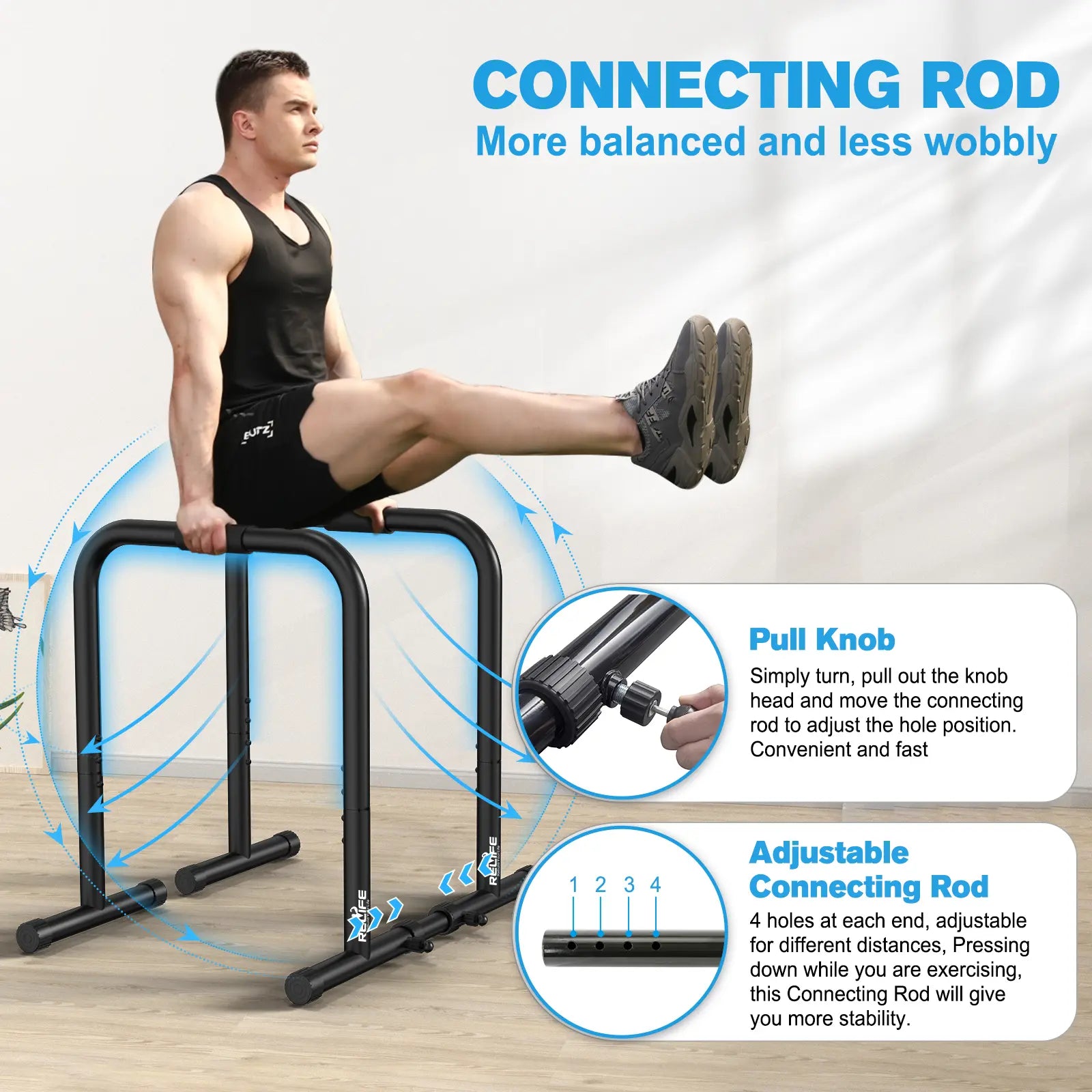 Relife Sports Dip Station Functional Heavy Duty Dip Stands Fitness Workout Dip Bar Station Stabilizer Parallette Push up Stand Dealsforyoudays Strength Training Equipment Summervibes