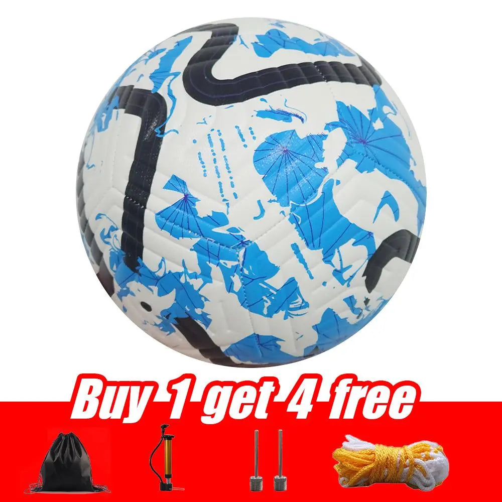 Size 5 Soccer Ball, 1/3 Counts PU Football, Football Equipment for Training & Entertainment, Football Accessories, Birthday Gifts for Boys, Men, Includes Bag, Net Bag, Pump, Needles