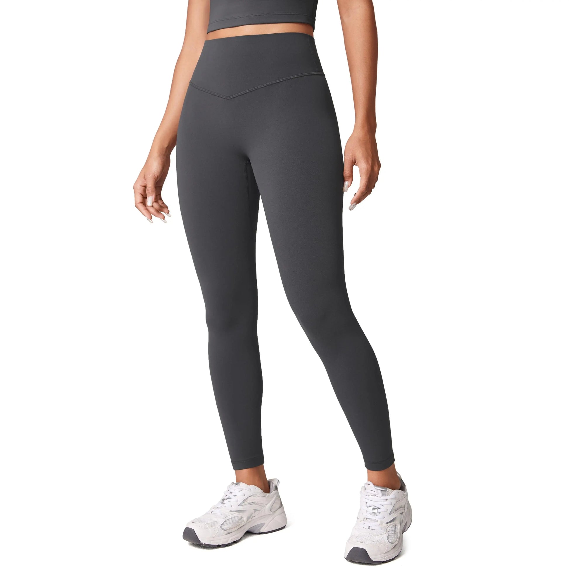 Hugcurve No Front Seam High Waisted Workout Leggings for Women Buttery Soft Yoga Pants Gym Athletic Tights - 25''/28''