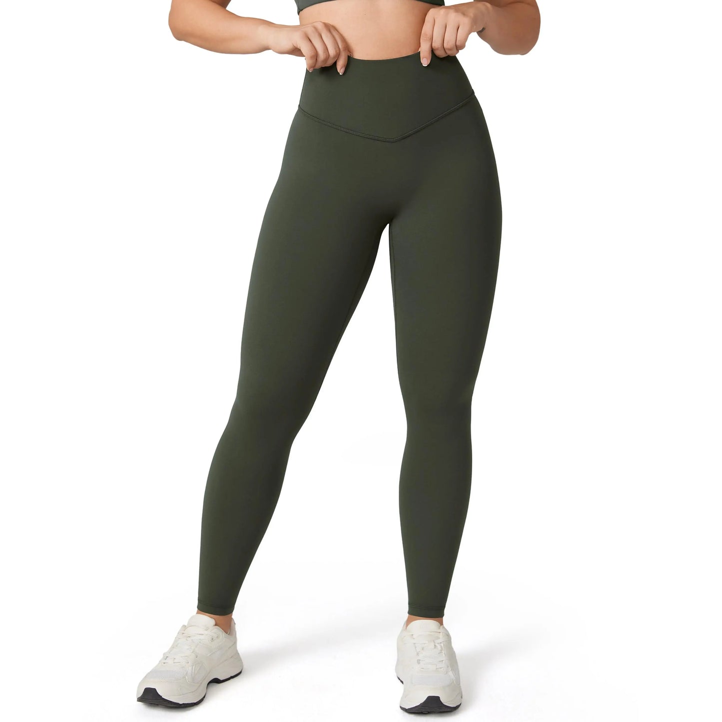 Hugcurve No Front Seam High Waisted Workout Leggings for Women Buttery Soft Yoga Pants Gym Athletic Tights - 25''/28''
