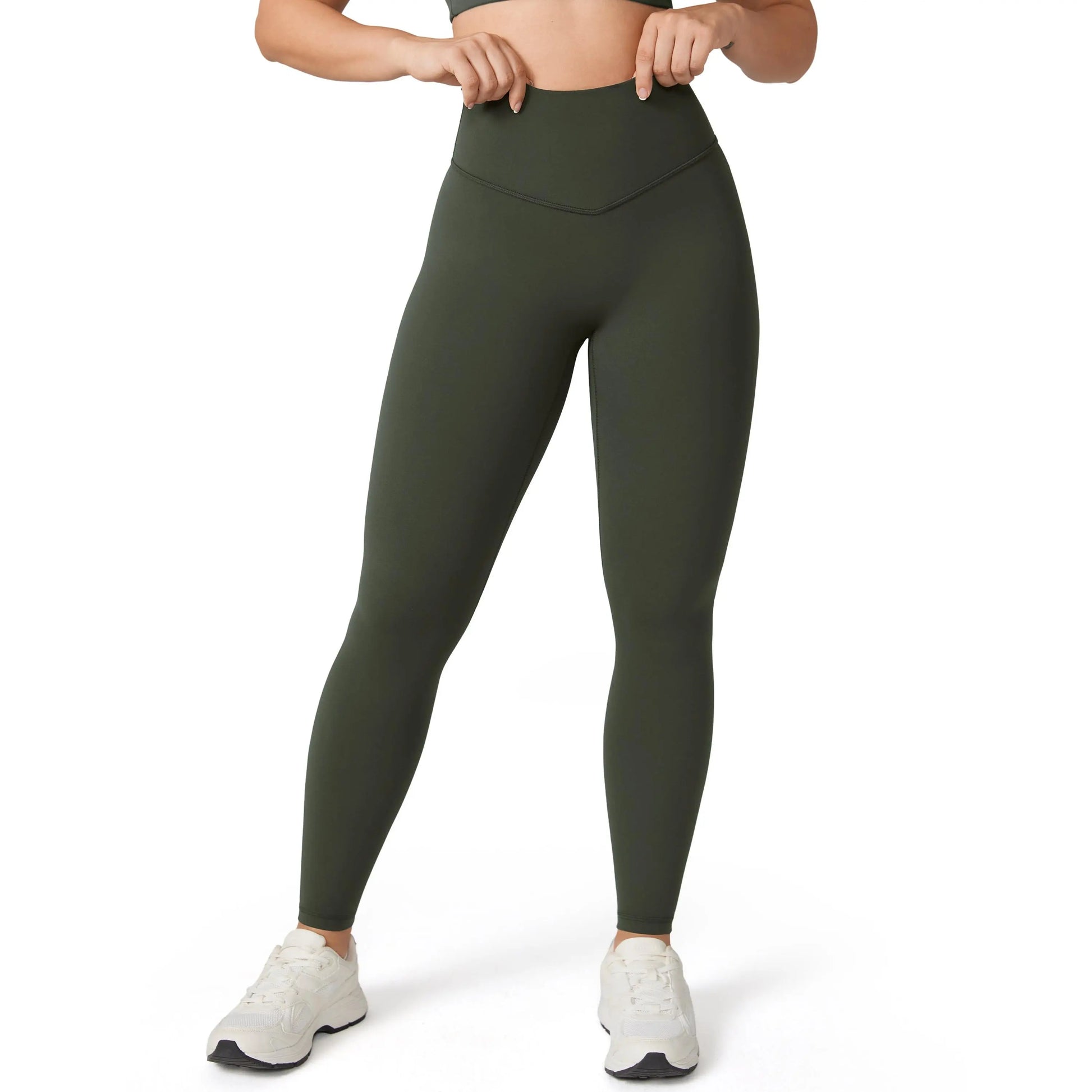 Hugcurve No Front Seam High Waisted Workout Leggings for Women Buttery Soft Yoga Pants Gym Athletic Tights - 25''/28''