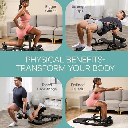 Lifepro Gluteblast Hip Thrust Machine - Compact Home Gym Equipment for Enhanced Glute Development and Lower Back Support | Adjustable Design with Lifetime Warranty