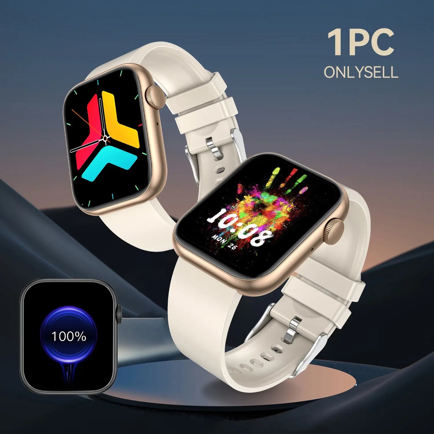 Smart Fitness Tracker Smartwatch with Bluetooth Call Function - Activity Watch for iPhone & Android, Touchscreen Health Wearable