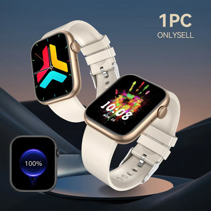 Smart Fitness Tracker Smartwatch with Bluetooth Call Function - Activity Watch for iPhone & Android, Touchscreen Health Wearable