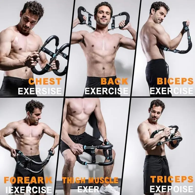 Adjustable Power Twister Arm Trainer for Chest & Arm Workout, Portable Upper Body Strength Bar for Men Home Gym Fitness Summervibes