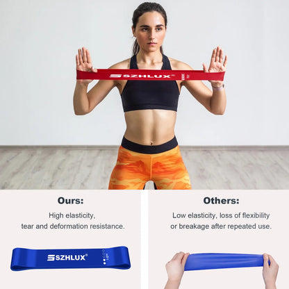 Professional Resistance Bands for Exercise, Elastic Loop Bands for Physical Therapy and Yoga, Starter Set for Glute and Leg Workouts, Pilates Flex Bands