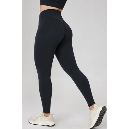 Hugcurve No Front Seam High Waisted Workout Leggings for Women Buttery Soft Yoga Pants Gym Athletic Tights - 25''/28''
