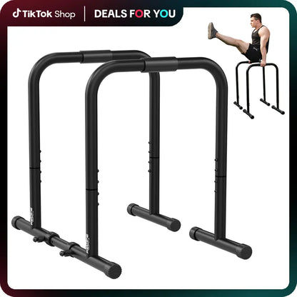 Relife Sports Dip Station Functional Heavy Duty Dip Stands Fitness Workout Dip Bar Station Stabilizer Parallette Push up Stand Dealsforyoudays Strength Training Equipment Summervibes