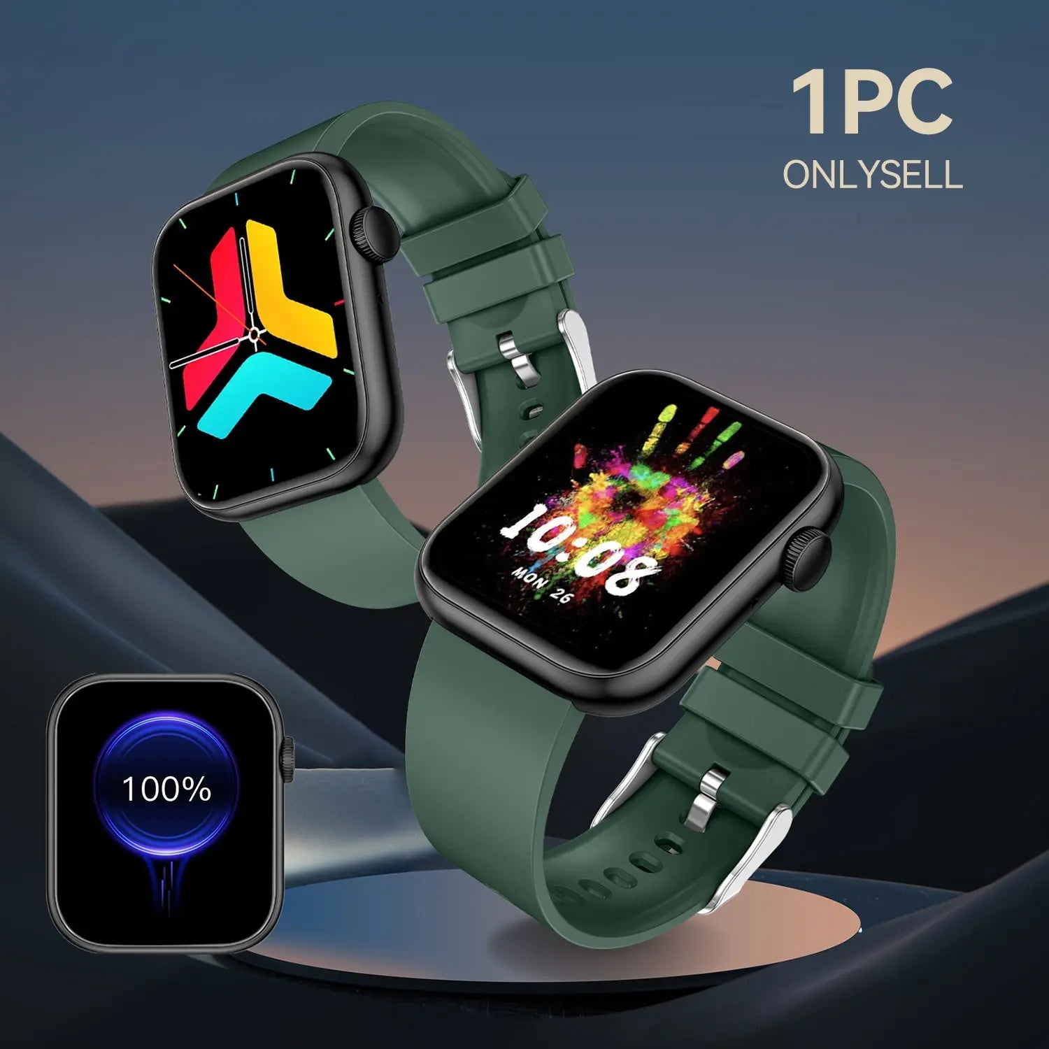 Smart Fitness Tracker Smartwatch with Bluetooth Call Function - Activity Watch for iPhone & Android, Touchscreen Health Wearable