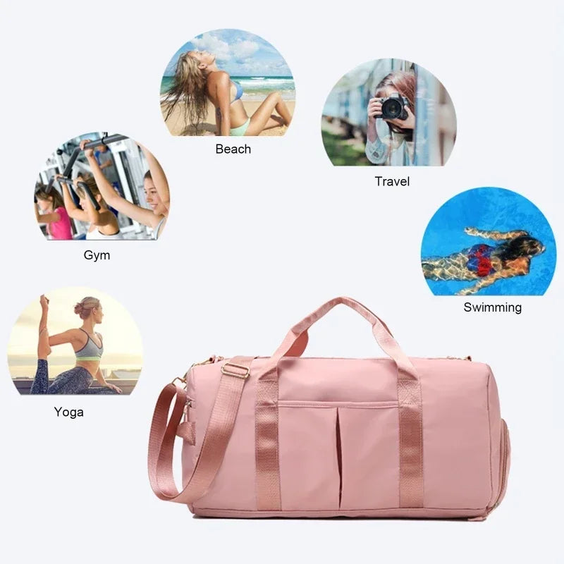 Gym Bag for Women with Shoe Compartment Durable Lightweight Yoga Large Handbags Travel Bag Bolsos De Viaje РЎСѓРјРєР° Р–РµРЅСЃРєР°СЏ Sac к°Ђл°©