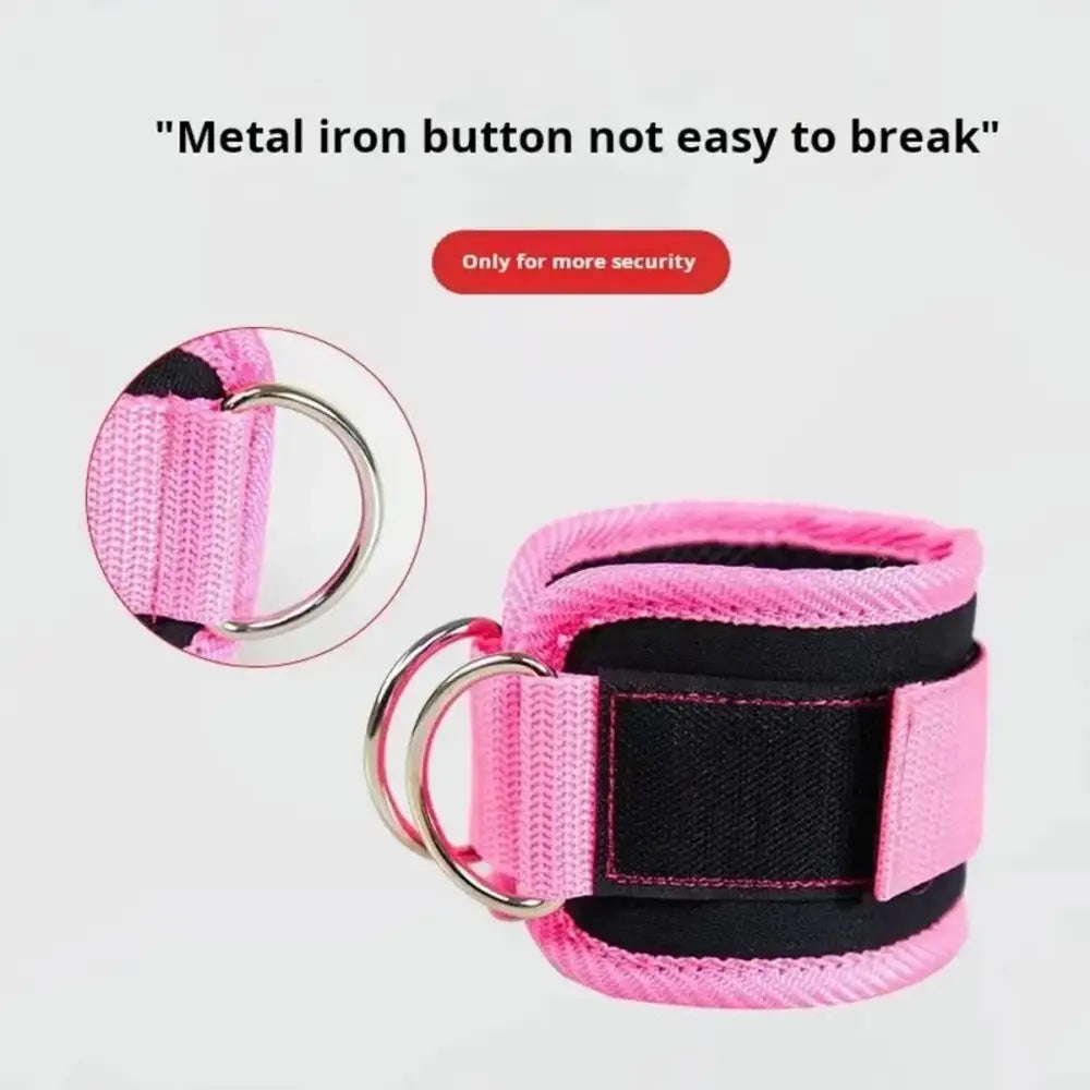 Ankle Straps with Double D-Ring for Gym Workouts Glutes Legs Strength Training Fitness Pink Black Blue Red Nylon Weight Equipment Weighted Belt Support Sports Safety Abductors