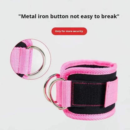 Ankle Straps with Double D-Ring for Gym Workouts Glutes Legs Strength Training Fitness Pink Black Blue Red Nylon Weight Equipment Weighted Belt Support Sports Safety Abductors
