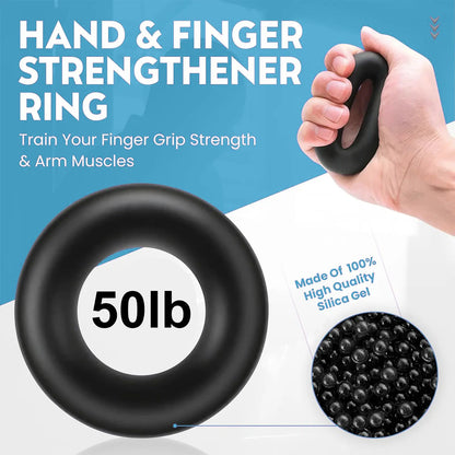 Pro Grip Trainer 4-Pack Adjustable Resistance (10-130 Lbs) - Forearm Exerciser for Muscle Development and Grip Strength Improvement (Office, Gym, Carpal Tunnel Relief)