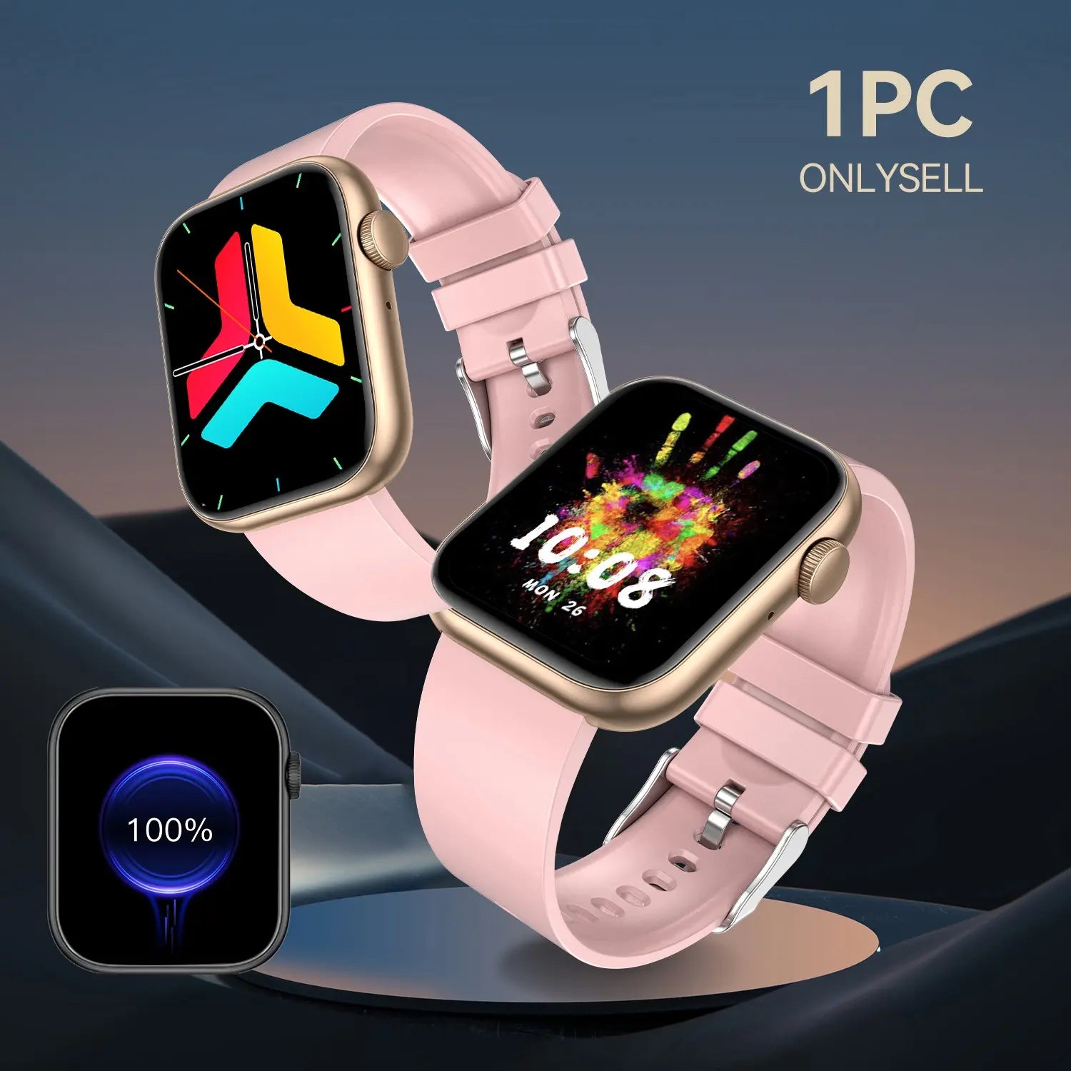 Smart Fitness Tracker Smartwatch with Bluetooth Call Function - Activity Watch for iPhone & Android, Touchscreen Health Wearable