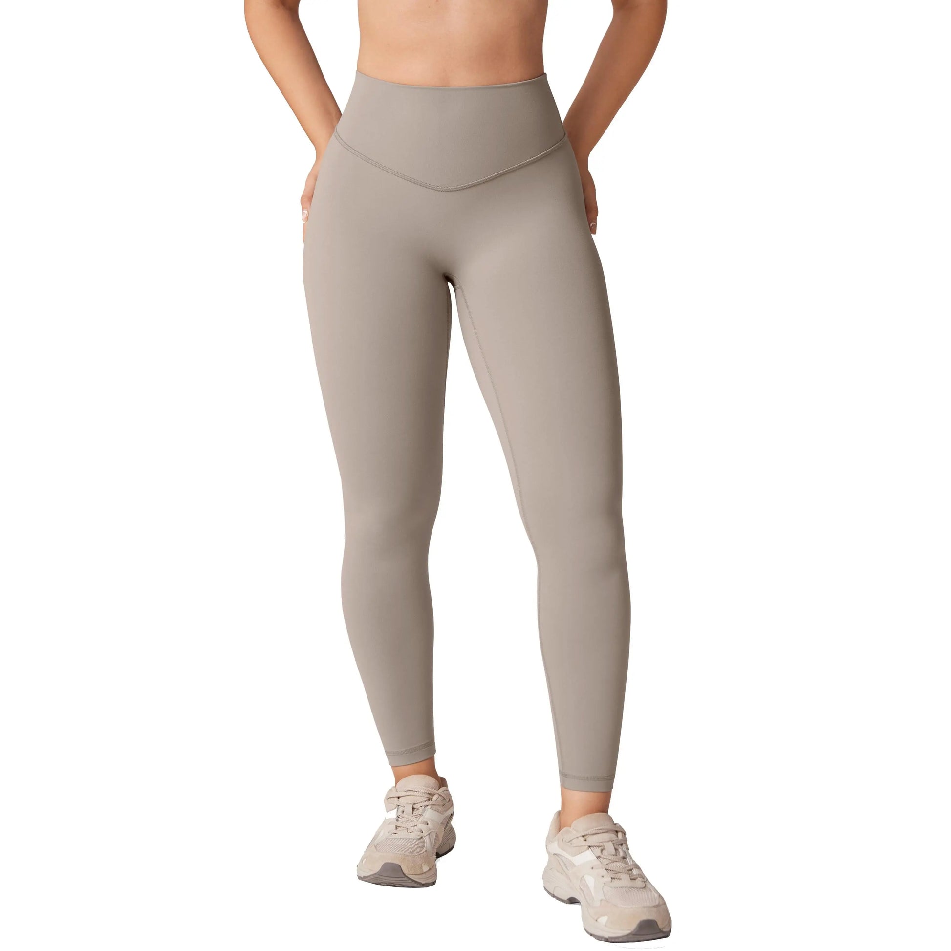 Hugcurve No Front Seam High Waisted Workout Leggings for Women Buttery Soft Yoga Pants Gym Athletic Tights - 25''/28''