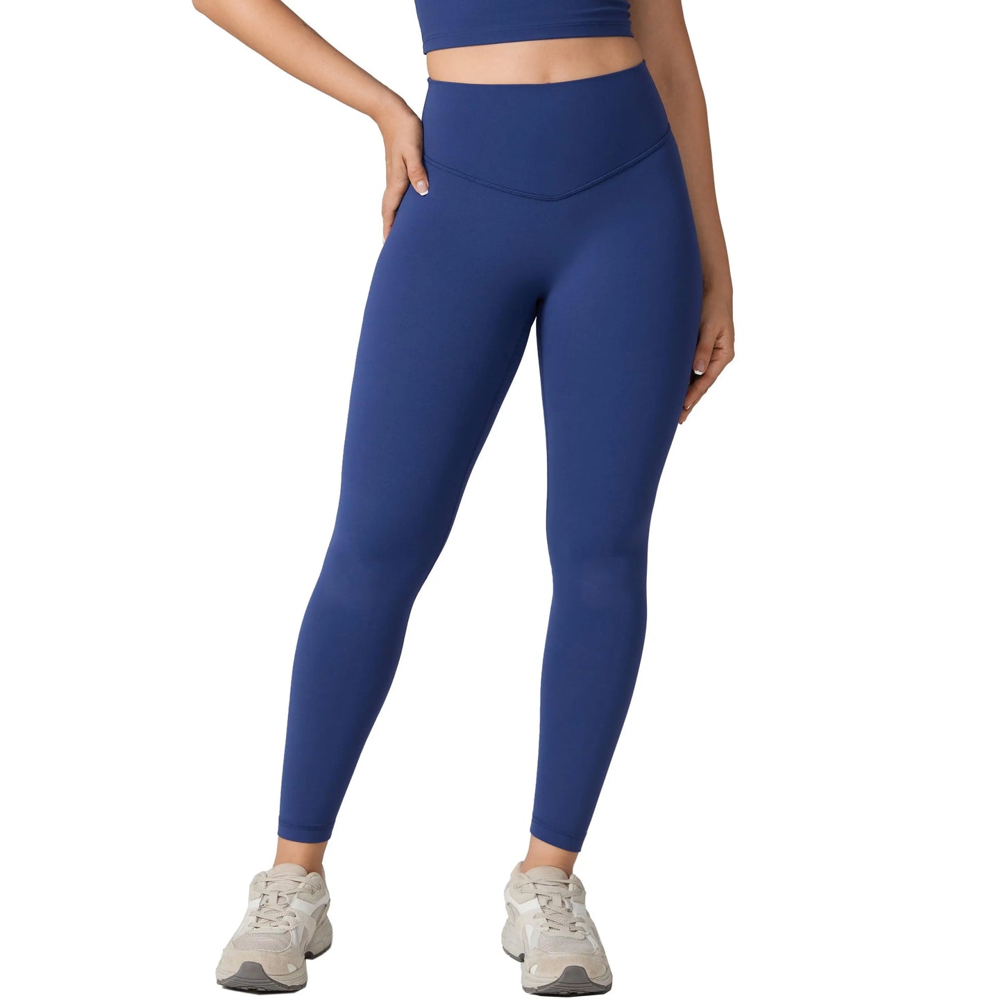 Hugcurve No Front Seam High Waisted Workout Leggings for Women Buttery Soft Yoga Pants Gym Athletic Tights - 25''/28''