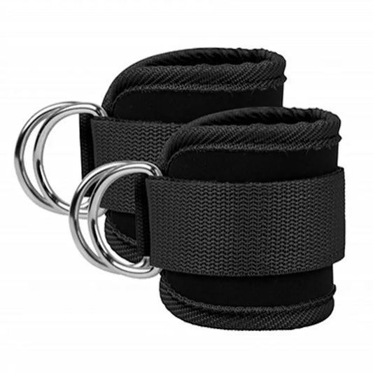 Ankle Straps with Double D-Ring for Gym Workouts Glutes Legs Strength Training Fitness Pink Black Blue Red Nylon Weight Equipment Weighted Belt Support Sports Safety Abductors