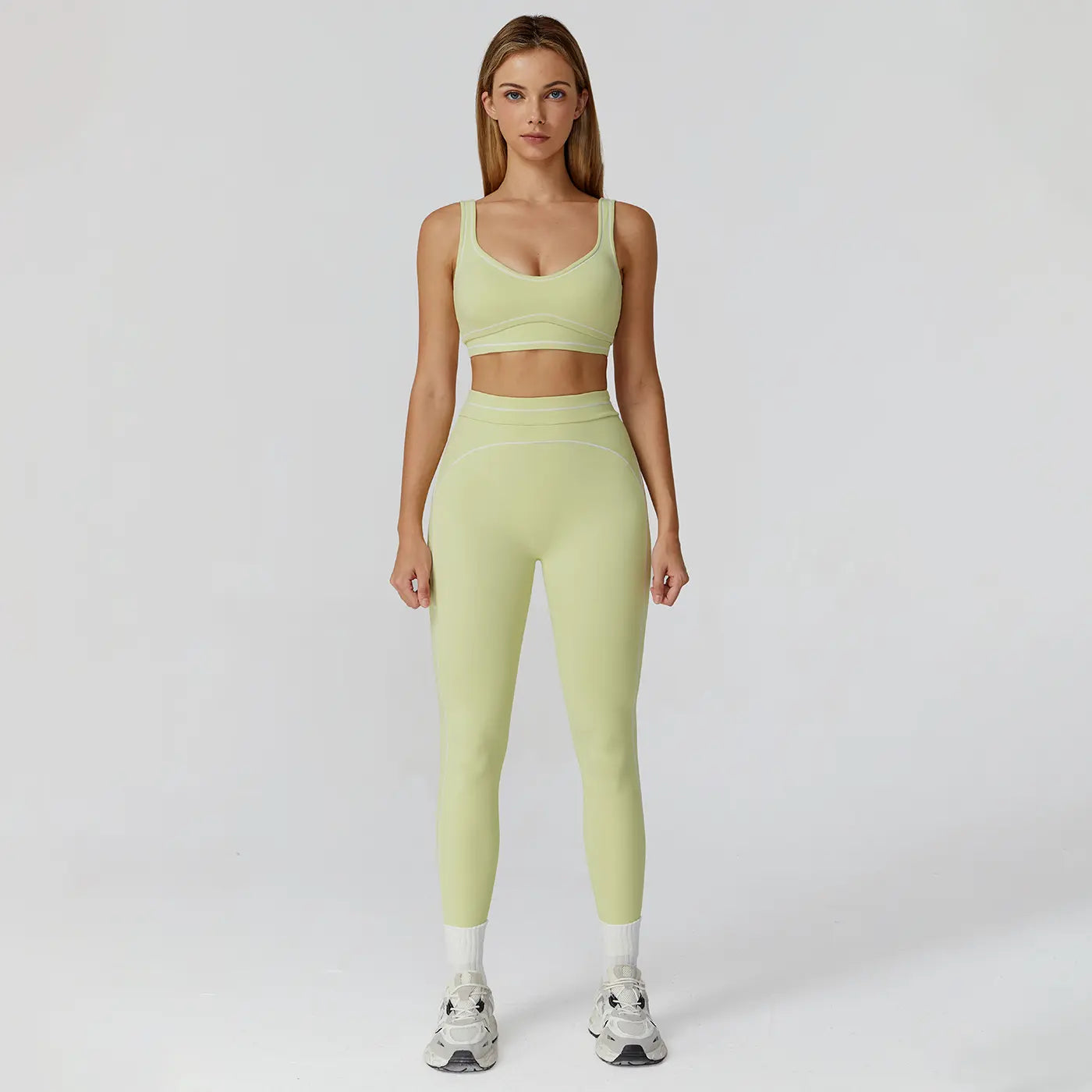 MFVIM Women'S Two-Piece Sports Set, Comfortable Activewear for Fitness and Gym, Athletic Clothing for Everyday Use Summer Sportswear Yoga Bottoms Sporty Casual Seamless