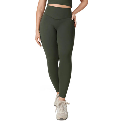 Hugcurve No Front Seam High Waisted Workout Leggings for Women Buttery Soft Yoga Pants Gym Athletic Tights - 25''/28''
