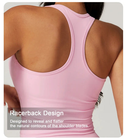 MASKERT Women'S Sports Tank Top Built-In Bra Stretchy Buttery Soft Lightweight for Yoga & Training