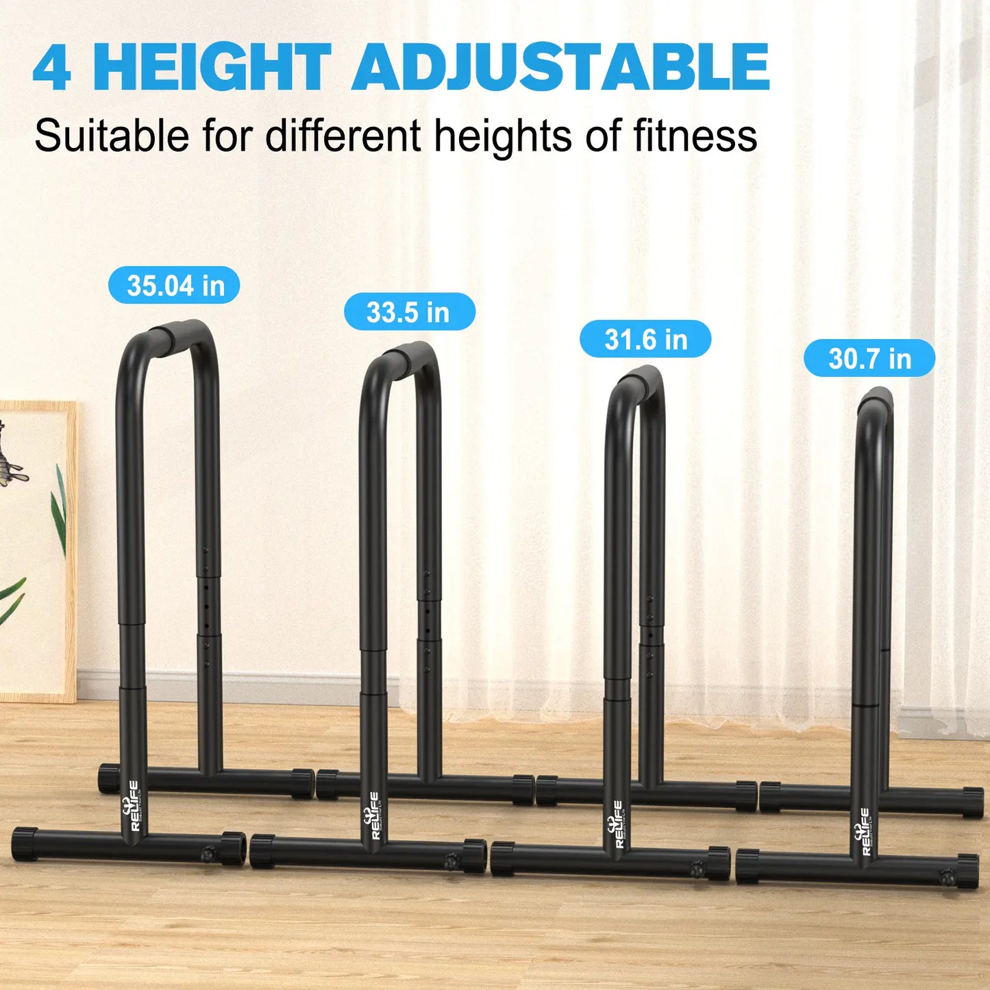Relife Sports Dip Station Functional Heavy Duty Dip Stands Fitness Workout Dip Bar Station Stabilizer Parallette Push up Stand Dealsforyoudays Strength Training Equipment Summervibes