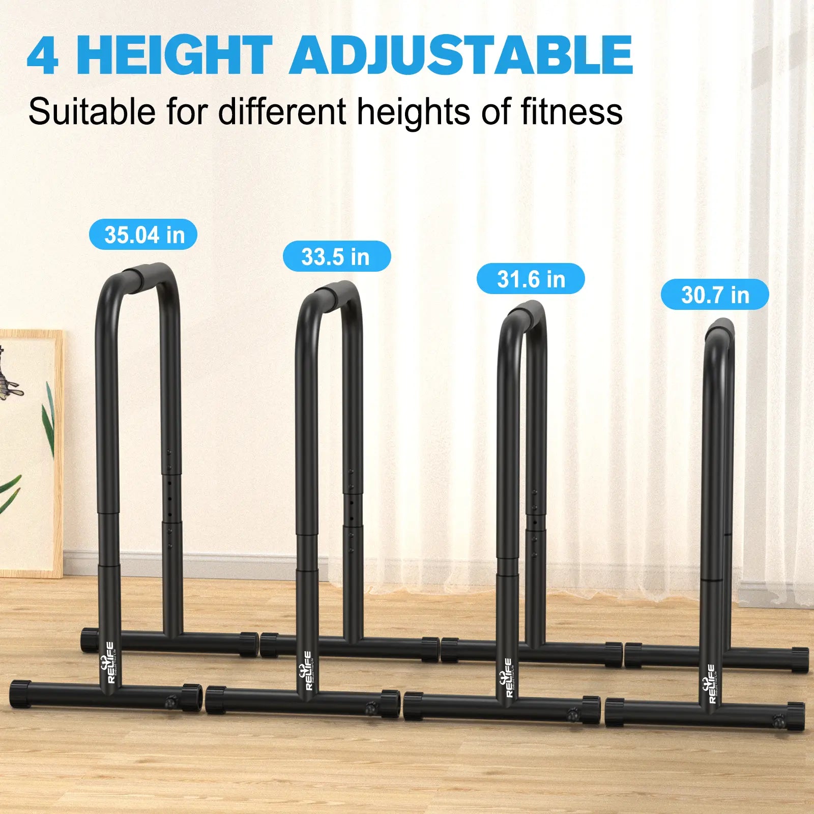 Relife Sports Dip Station Functional Heavy Duty Dip Stands Fitness Workout Dip Bar Station Stabilizer Parallette Push up Stand Dealsforyoudays Strength Training Equipment Summervibes