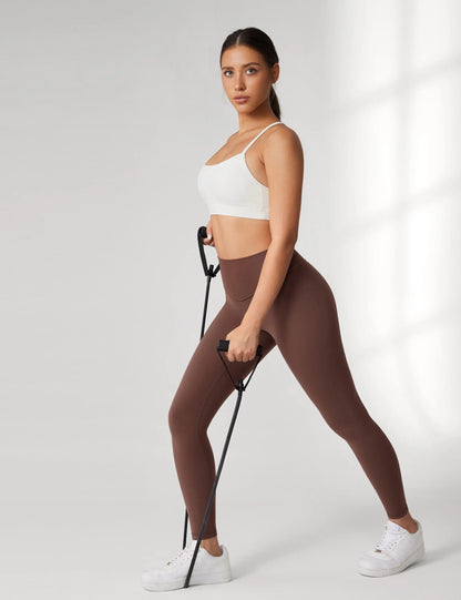 Hugcurve No Front Seam High Waisted Workout Leggings for Women Buttery Soft Yoga Pants Gym Athletic Tights - 25''/28''