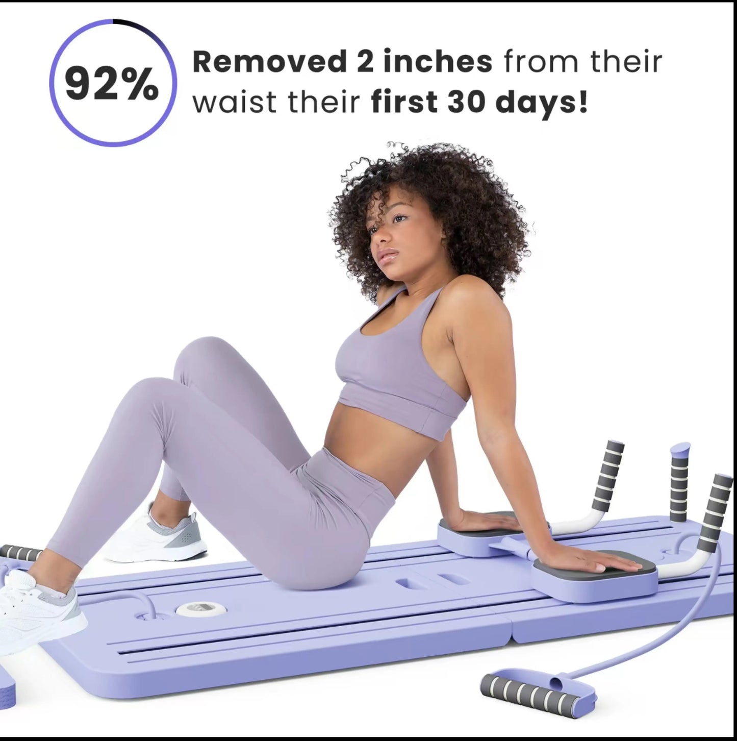 Terragym Pilates Board — Multifunctional, Foldable Home Pilates Training Board with Knee Pads, Timer, and Resistance Bands, Specifically Designed as a Core Strength Trainer and Abdominal Exercise Equipment #Summervibes