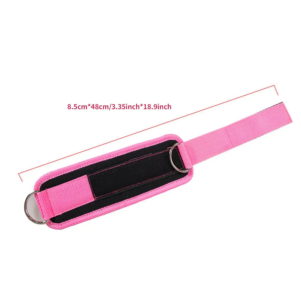 Ankle Straps with Double D-Ring for Gym Workouts Glutes Legs Strength Training Fitness Pink Black Blue Red Nylon Weight Equipment Weighted Belt Support Sports Safety Abductors